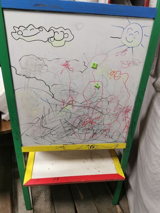 Двосторонній мольберт Komarovtoys М404 з магнітною дошкою длямалювання