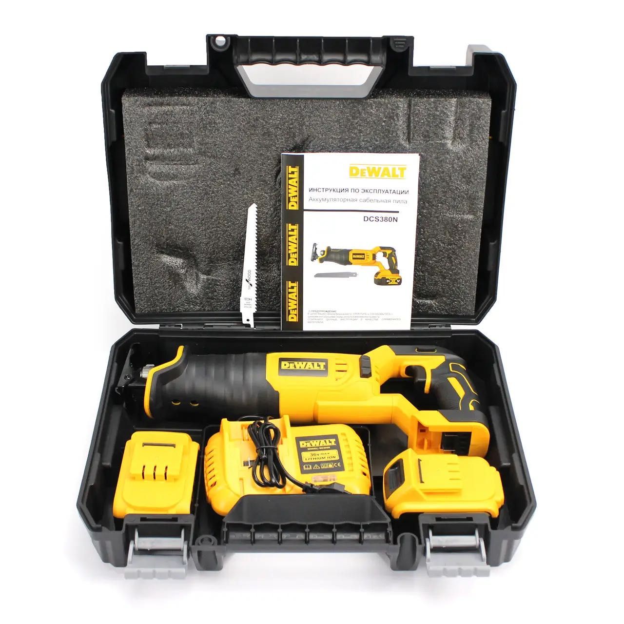 Аккумуляторная сабельная пила DeWalt DCS380N (36V, 6AH)