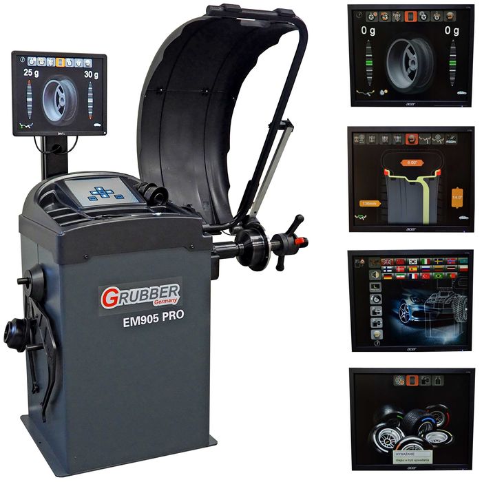 WULKANIZACJA Montażownica 2xBiegowa + Wyważarka z LASEREM Monitor