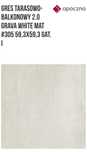 Gres tarasowy balkonowy 2.0 GRAVA white mat 60x60 gat. I