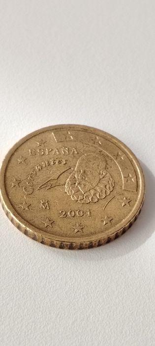 50 Cêntimos de Espanha Rei Juan Carlos do ano 2001
