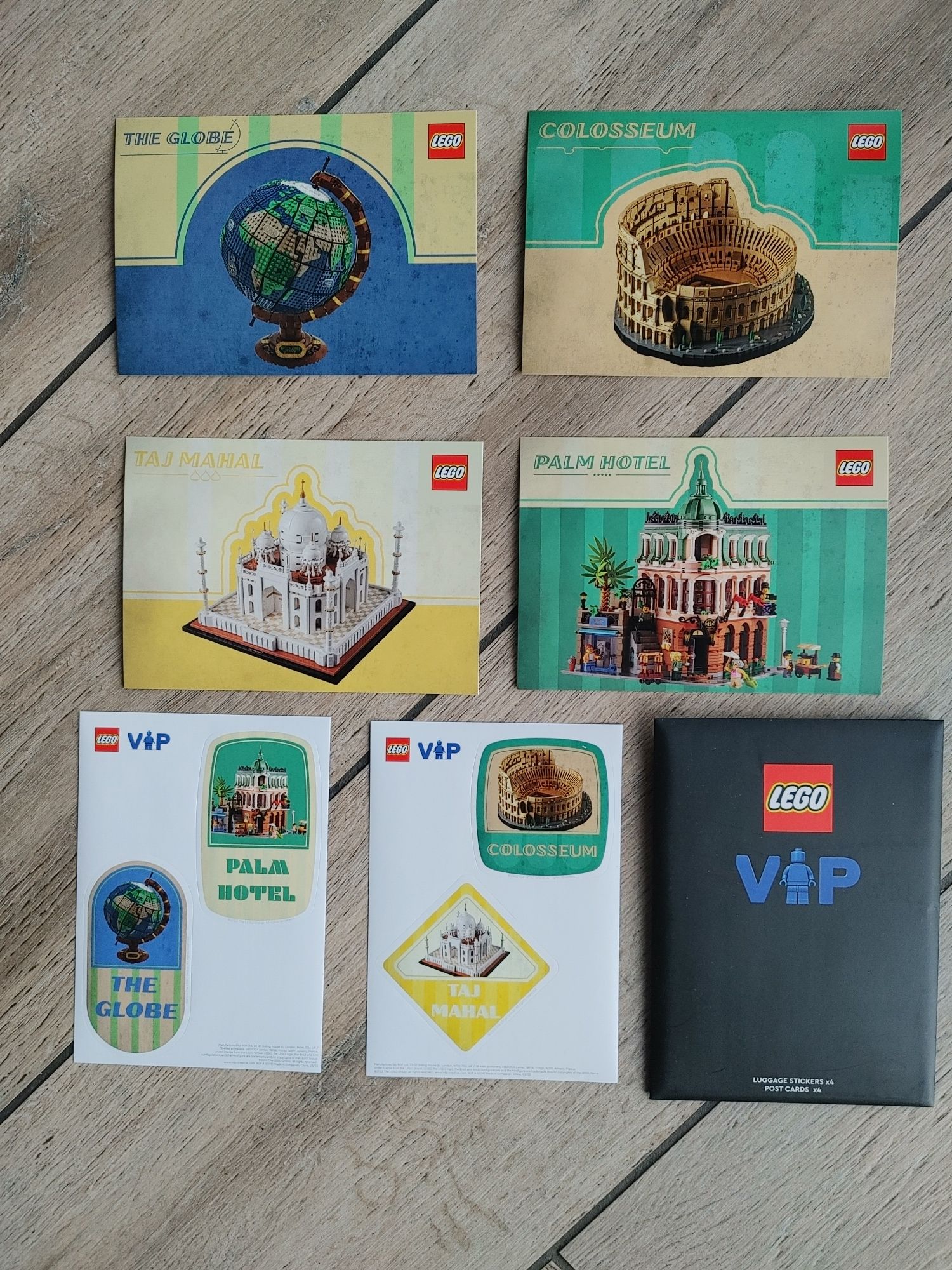 Lego VIP pocztówka (pocztówki), naklejka (naklejki). Zabytki.