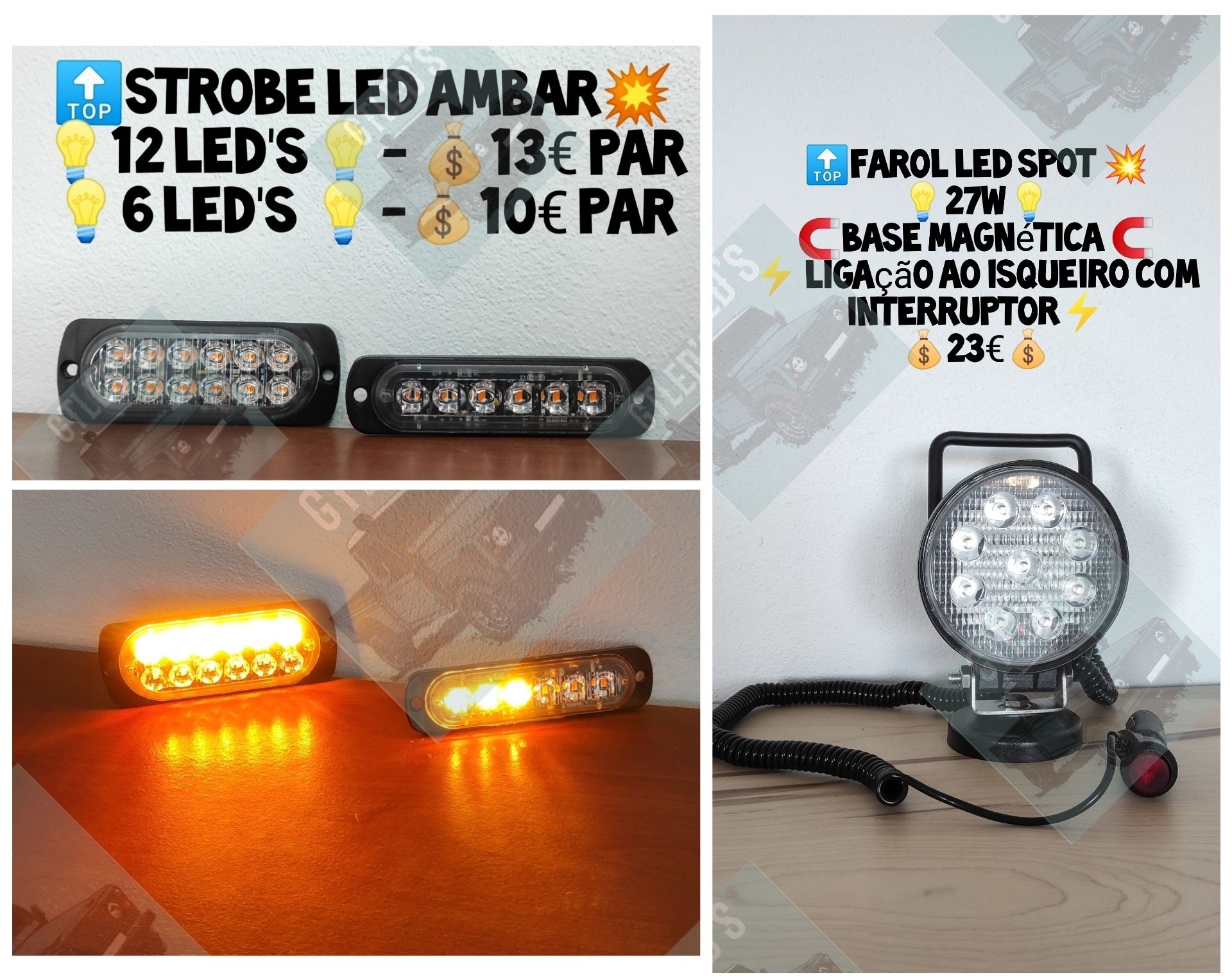 Faróis Led - Barras Led - Strobes Led