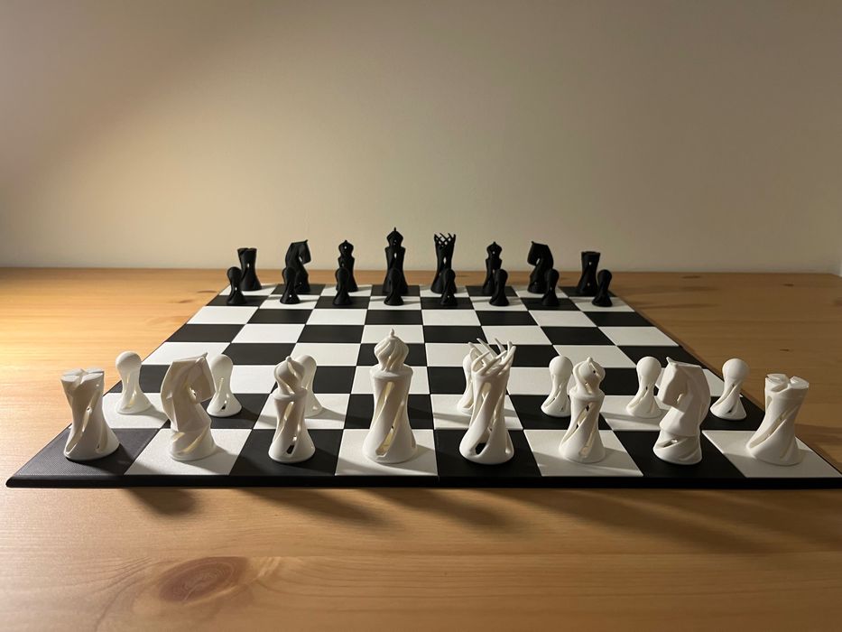 Tabuleiro de Xadrez impresso em 3D