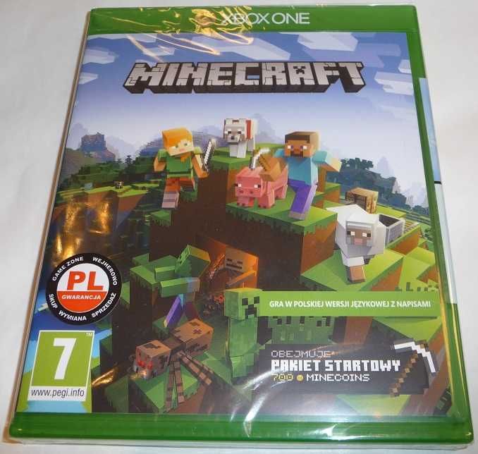 Minecraft + Pakiet Startowy Xbox One + S + X + Series X = PŁYTA PL