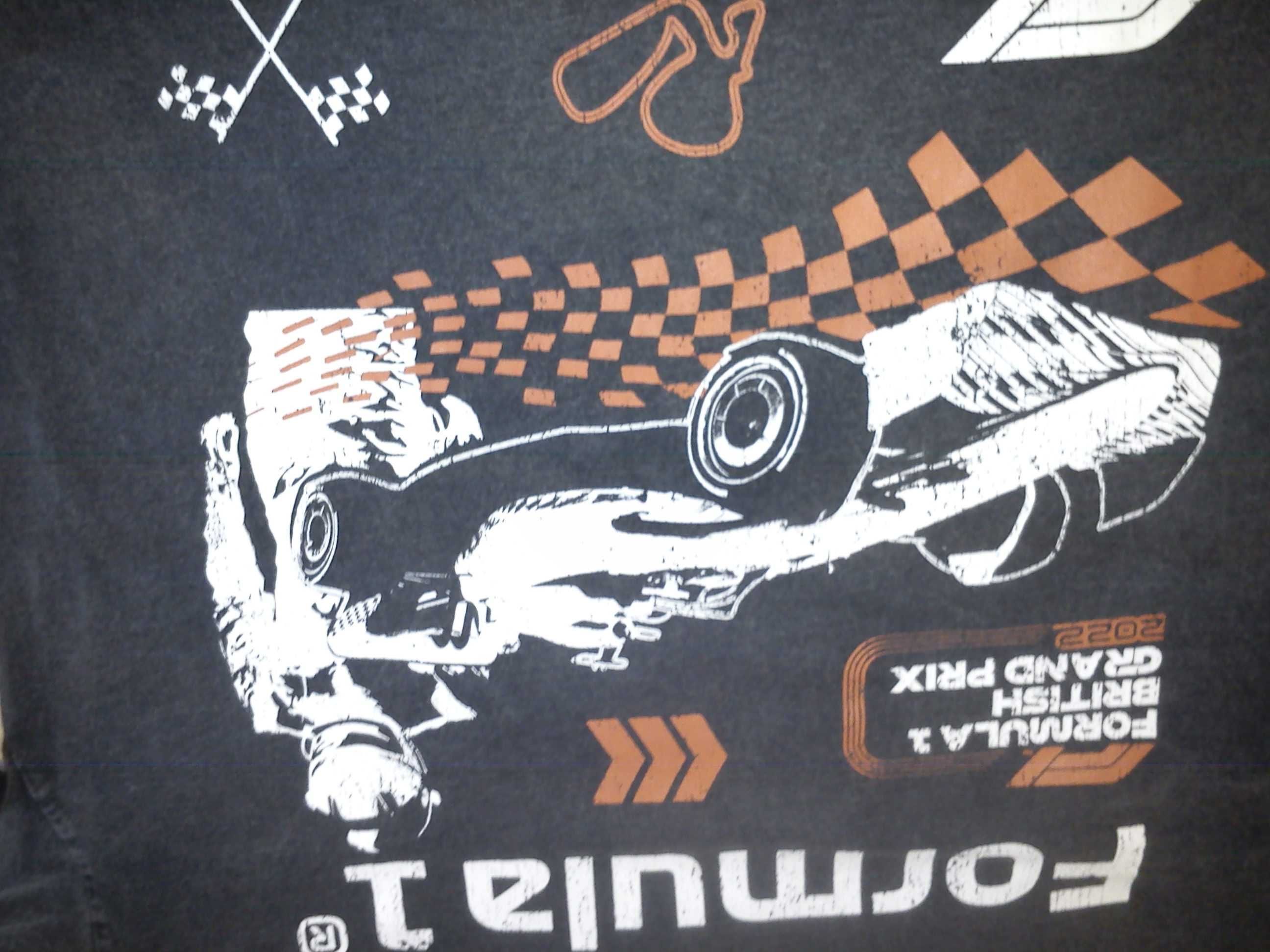 koszulka T-shirt H&M Formula 1 XXL super stan grafitowa sklep 70