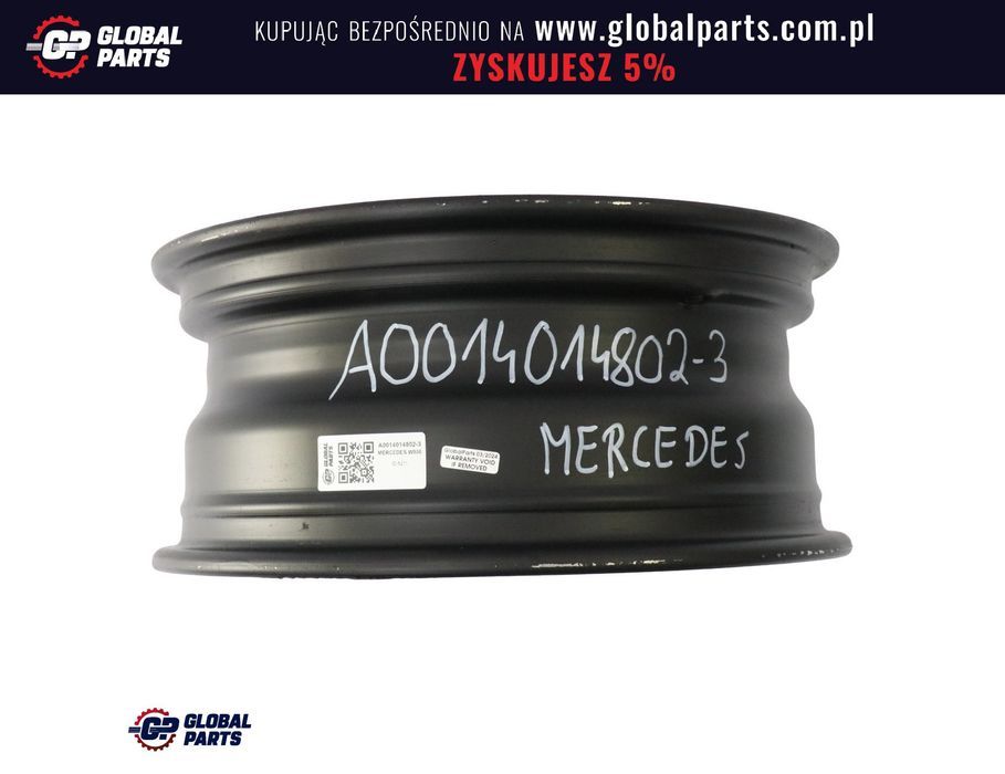 Mercedes Sprinter W906 Felga Stalowa Czarna 16" 6,5J ET:62