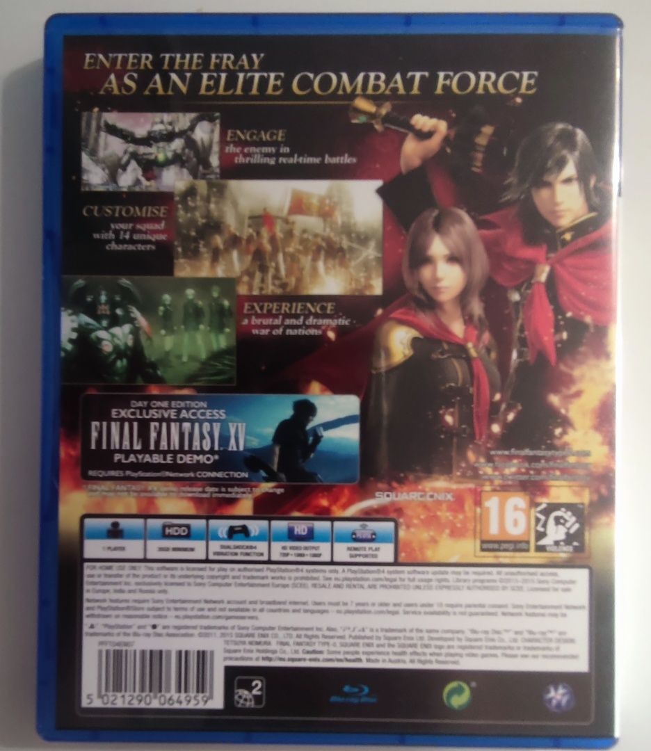 Ps4 Final Fantasy Type-0 HD możliwa zamiana