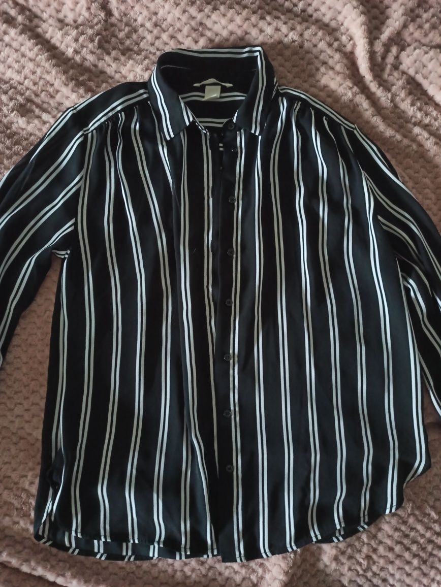 Koszula z kołnierzem w paski h&m