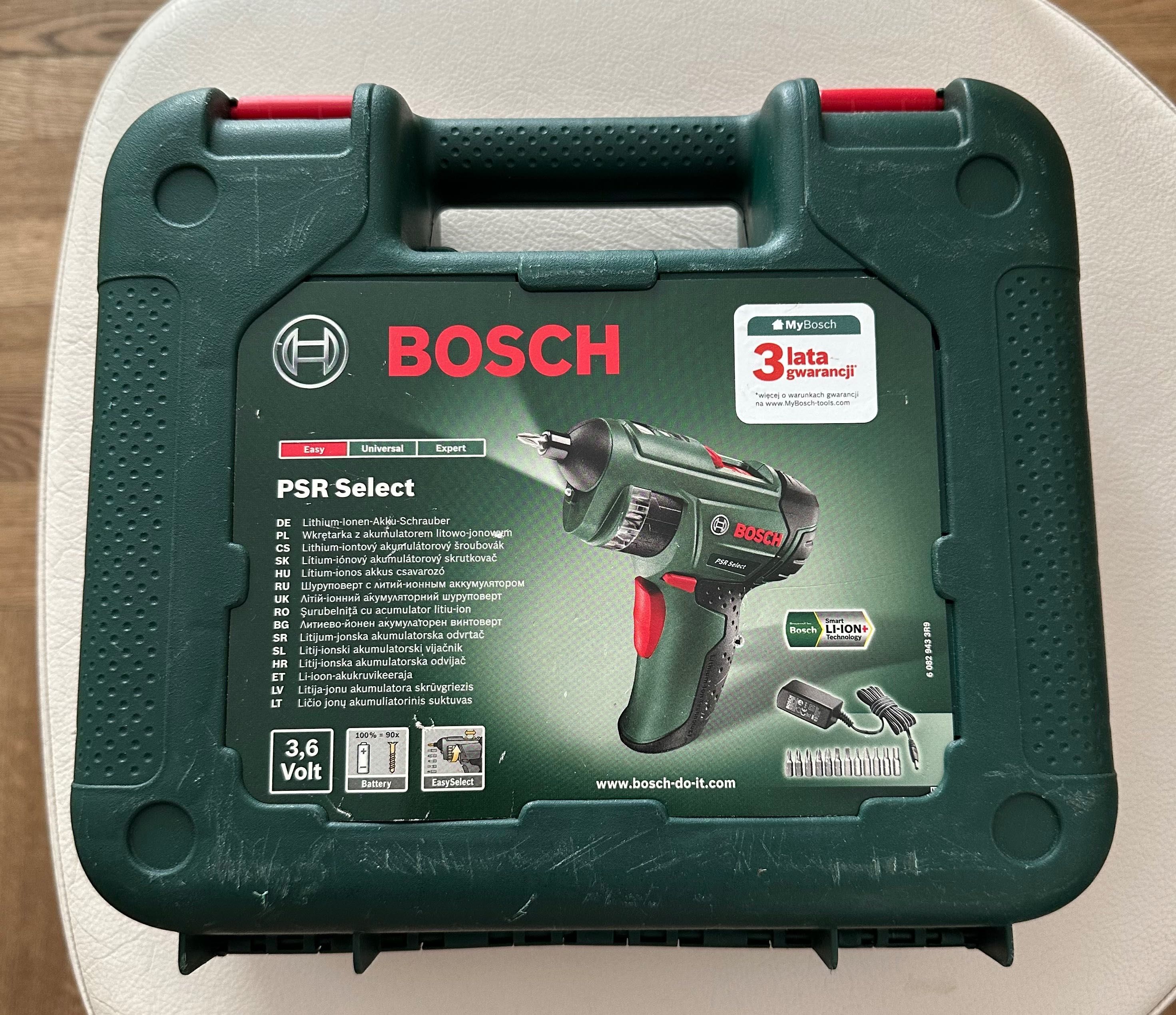 Wkrętarka Akumulatorowa BOSCH PSR SELECT – USZKODZONA (nie ładuje się)