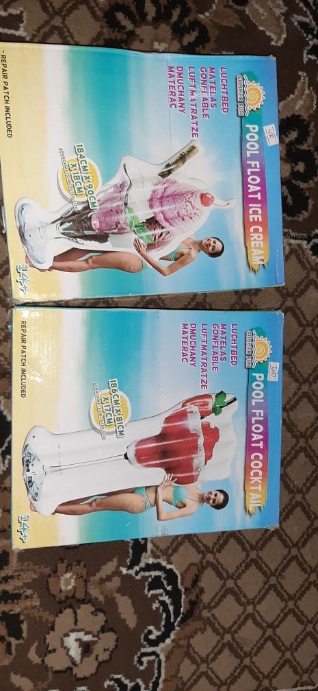 Пляжний надувний матрац Summer Fan Ice cream aбо Cocktail