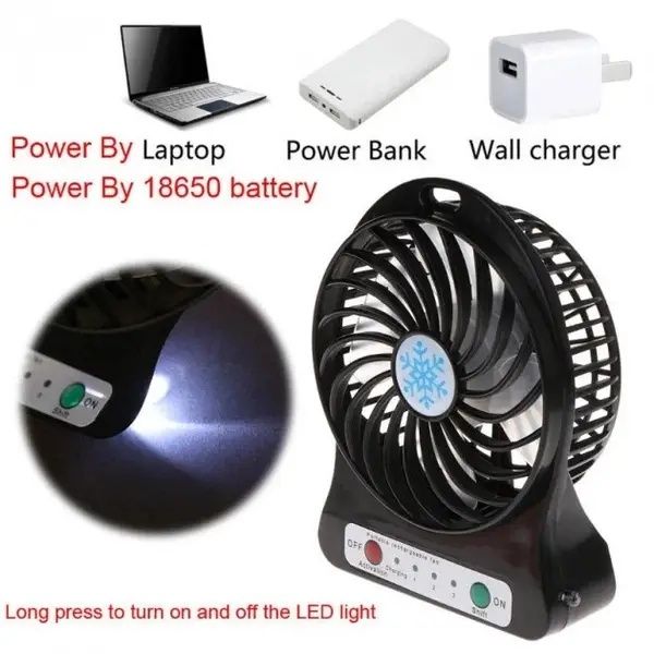 Вентилятор настільний Mini Fan XSFS-01 на аккумуляторі 18650 4376