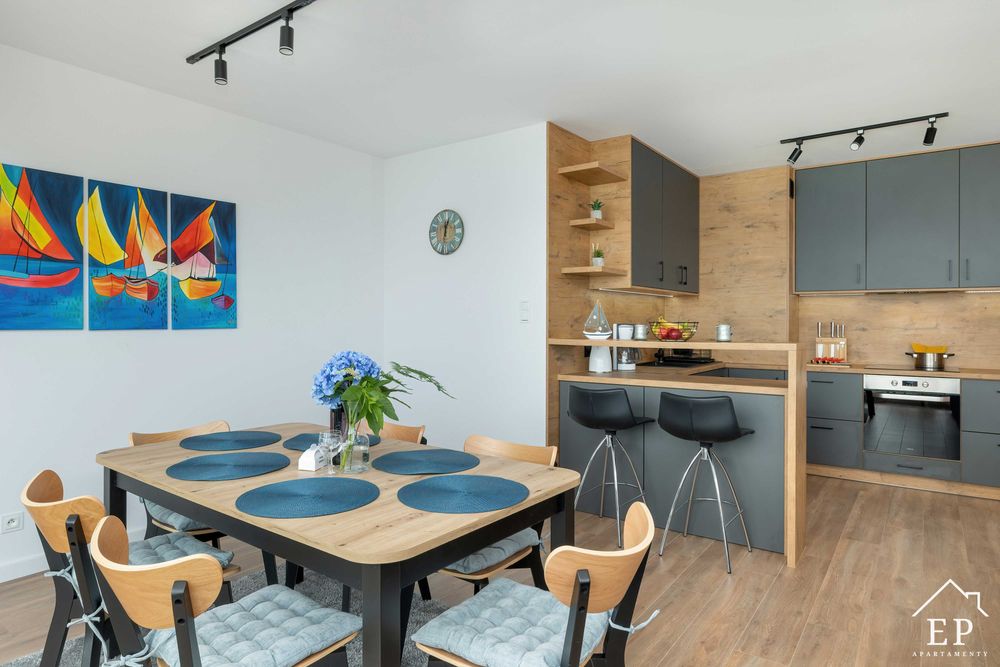 Apartament MARINA 22 Dziwnów z frontowym widokiem na rzekę EP