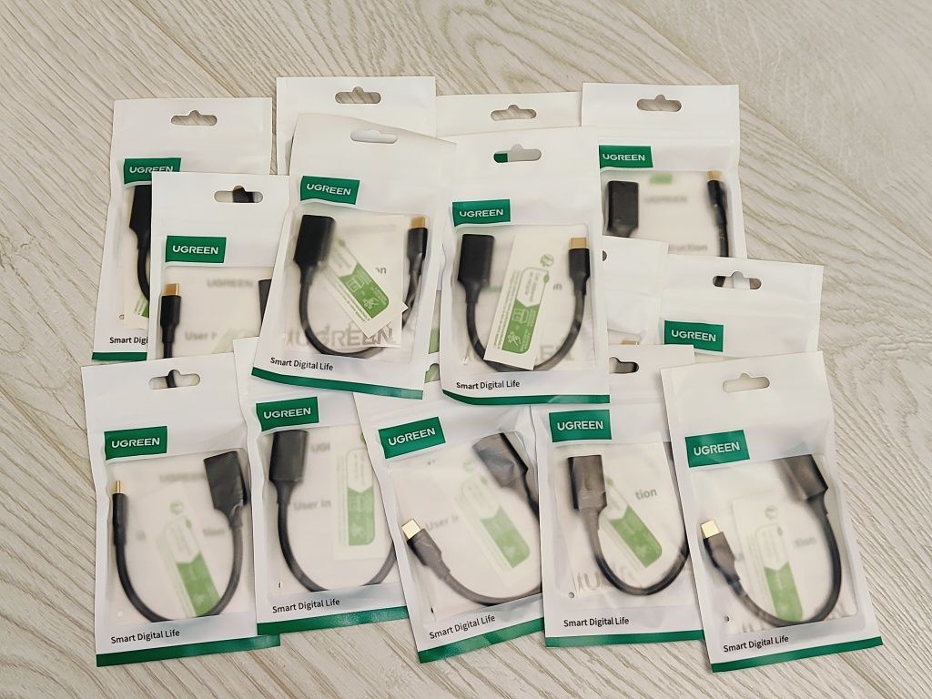 OTG адаптер UGREEN US154 USB-C Male to USB 3.0 A Female Cable (Black)