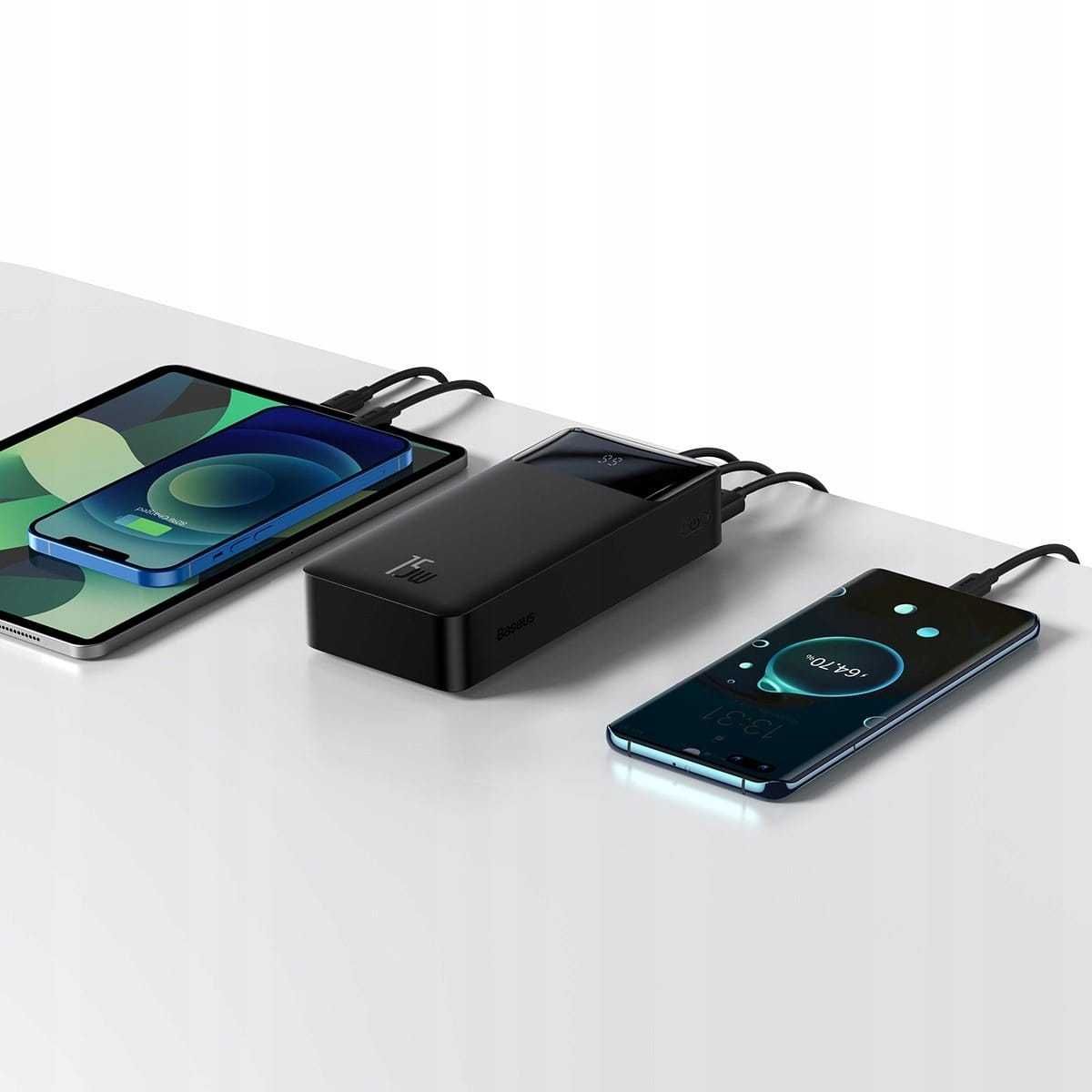 Baseus Bipow Powerbank 30000mAh 15W 2xUSB 1xC 1xMicro Black Sklep Wawa
