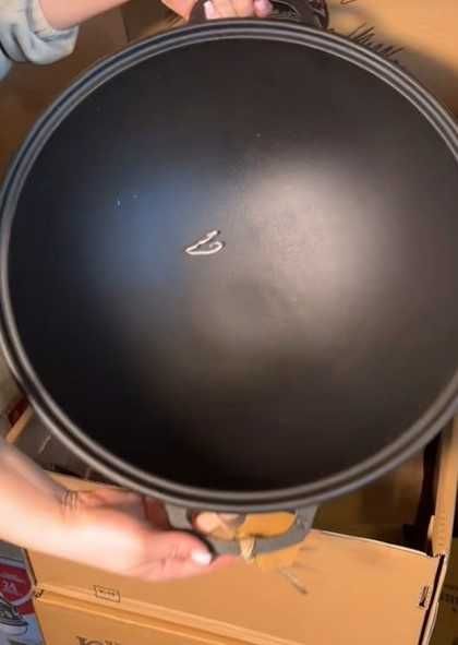 Казан узбекский чугунный /чавун wok 12 л с крышкой - сковородой / плов