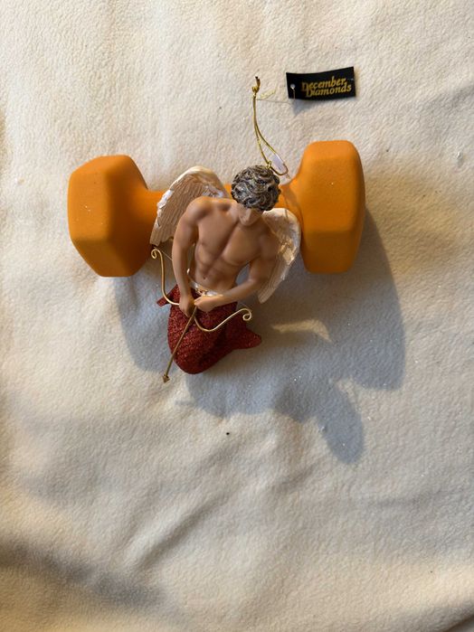 Enfeite sereio merman em porcelana com glitter – vários