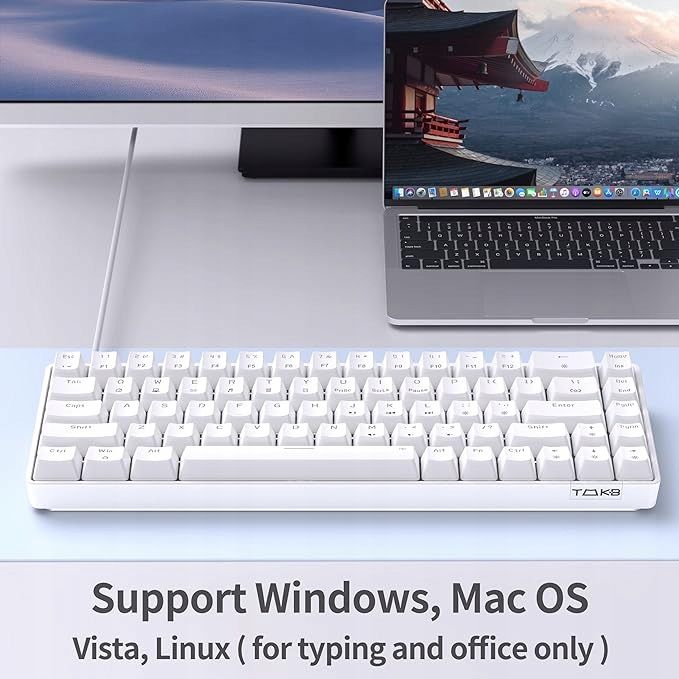 Klawiatura Mechaniczna Gamingowa Tmkb T68se Rgb Kabel Usb-a Do Usb-c B