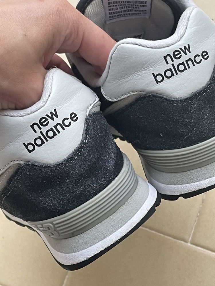 sapatilhas new balance classic 574 pretas e cinza tamanho 37