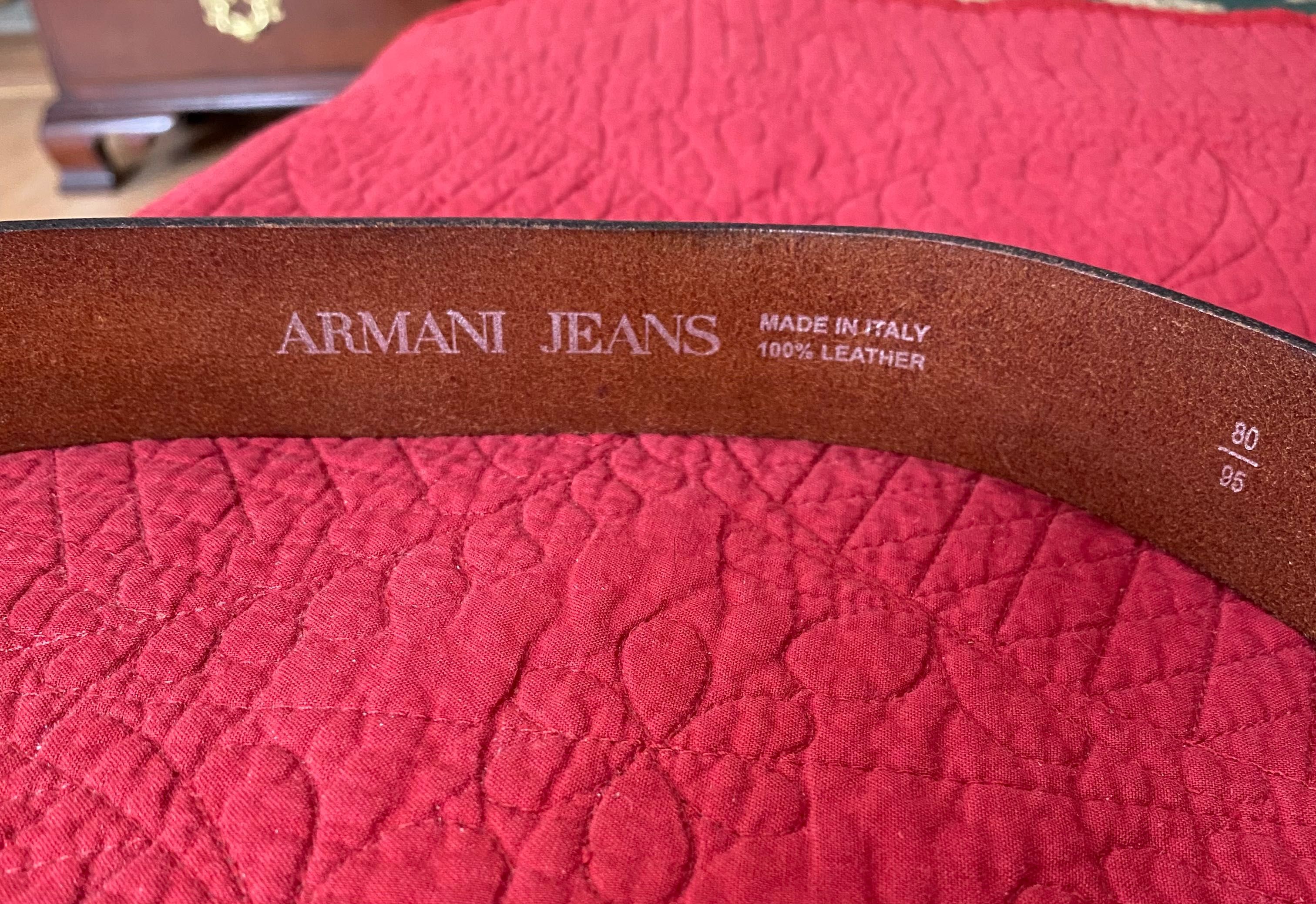 Ремень оригинал Armani Jeans Италия Кожа на талию 86 см