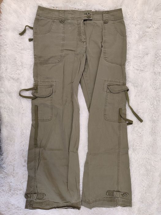 spodnie cargo zielone khaki rozmiar M 38 damskie unisex grunge downtow