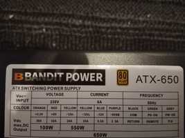 Zasilacz marki BanditPower rozmiar ATX 650W sprawny