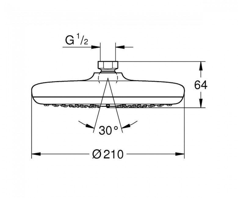 Grohe Tempesta 210 Верхній душ