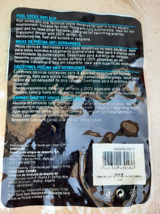 Meias para piscina antiderrapante