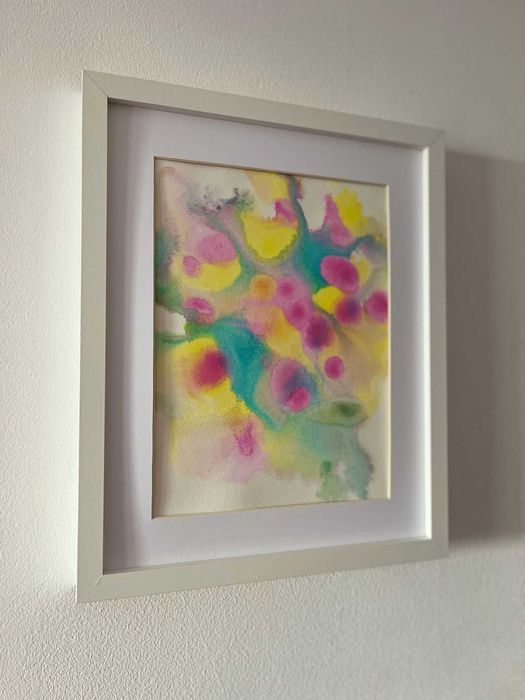 Pintura abstrata em acrílico