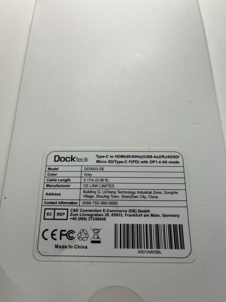 Hub DOCK USB DockTeck DD0003 STACJA DOKUJĄCA 7w1 LAN Macbook M1 M2 M3