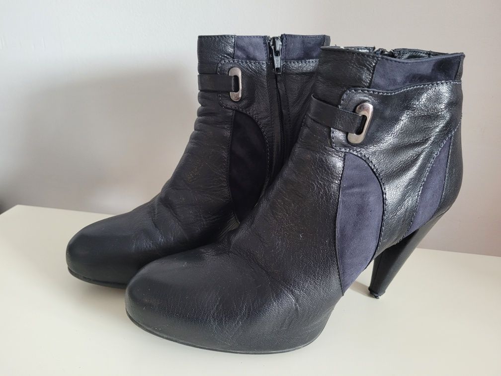Botki 39 Filippa K  skóra obcas Ryłko