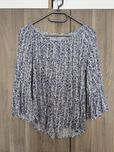 śliczna bluzka Boho print indiska S M rozszerzane rękawy bawełna
