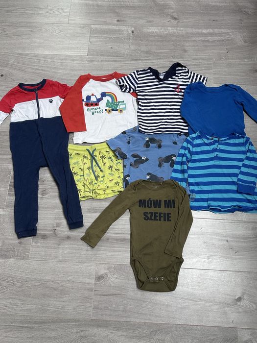 Zestaw ubranek dla chłopca cała paka 92 rózne znane marki