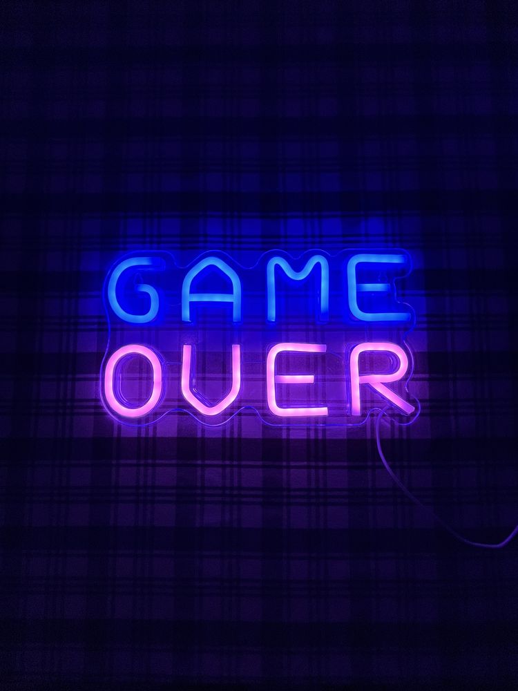 Lampka led neon game over na usb