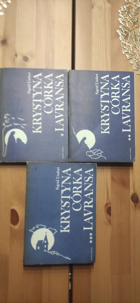 "Krystyna córka Lavransa" Sigrid Undset tomy 1-3