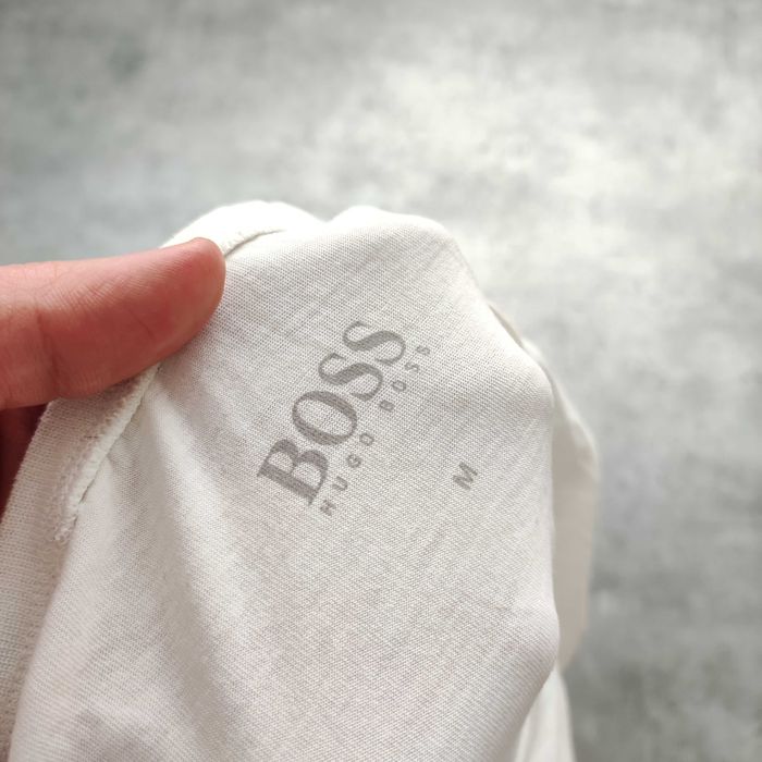 MĘSKA Koszulka Biała Bawełna PREMIUM Male Logo Hugo Boss Elegancka