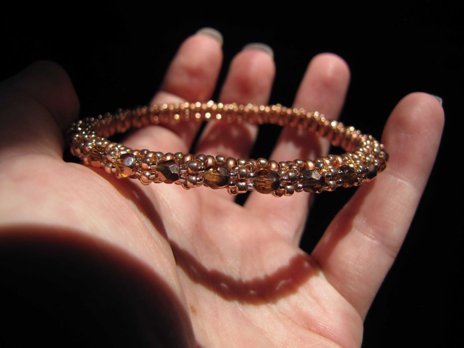 Bransoletka delikatna, wsuwana, rękodzieło