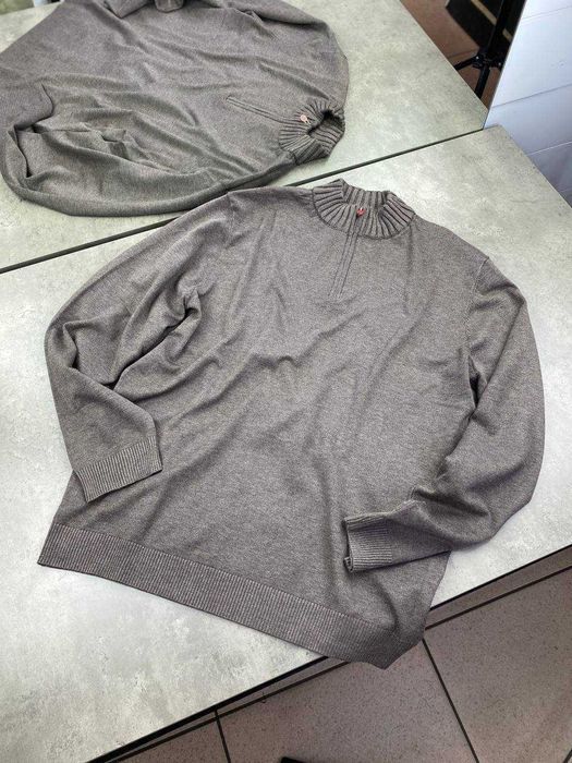Мужской трикотажный свитер Kiton кофта на молнии Китон джемпер sg243
