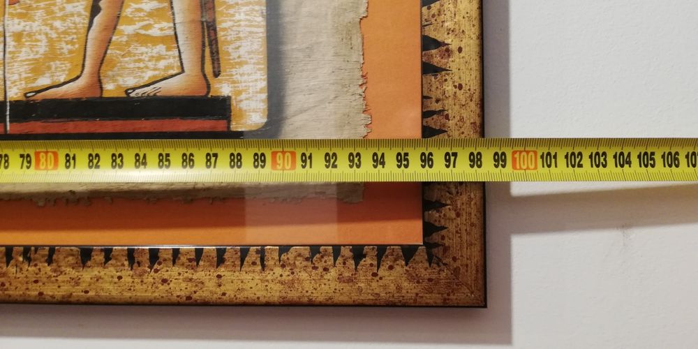 Papirus z Egiptu oszklony w pięknej ramie, obraz