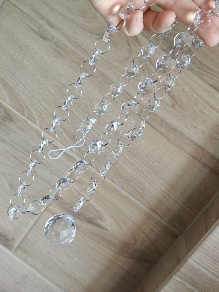 Koraliki girlanda na okno glamour 100cm