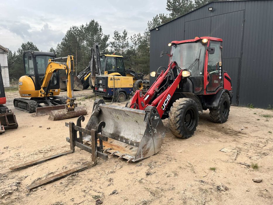 Ładowarka kołowa 5t JCB 406 B łyżka + widły Sprowadzona Volvo L25 L20