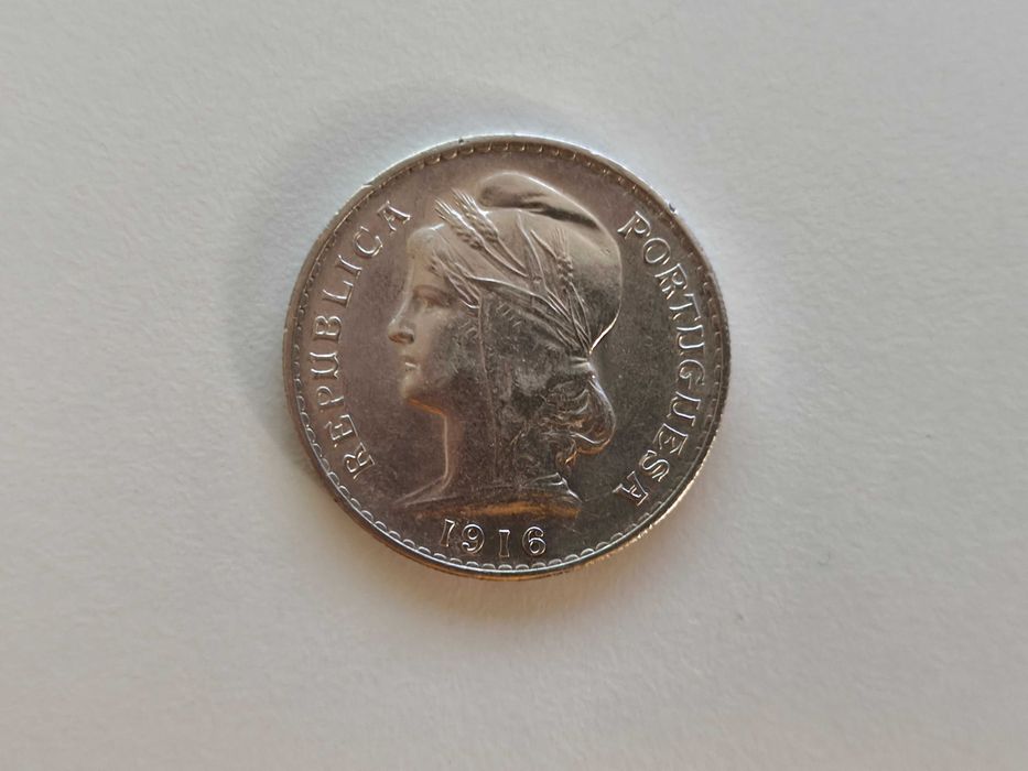 Moeda de 50 centavos em PRATA 1916