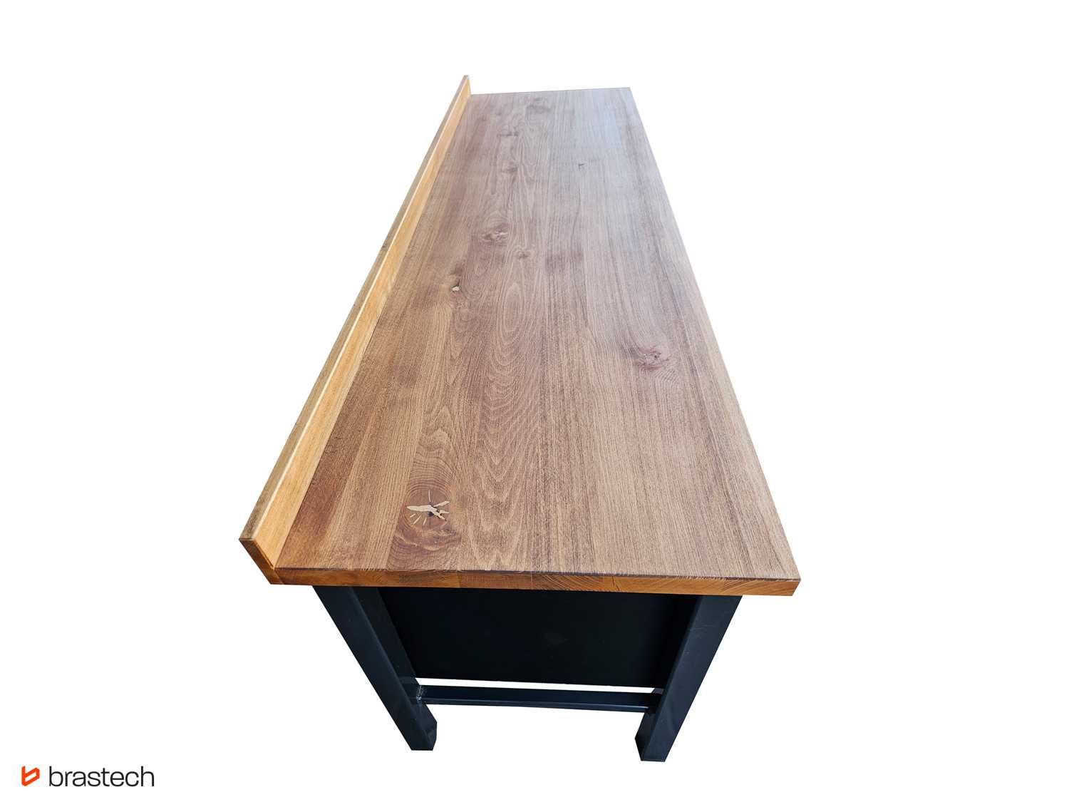 Stół biurowy warsztatowy loft 200x62 cm GARAŻ BIURO blat drewniany lof