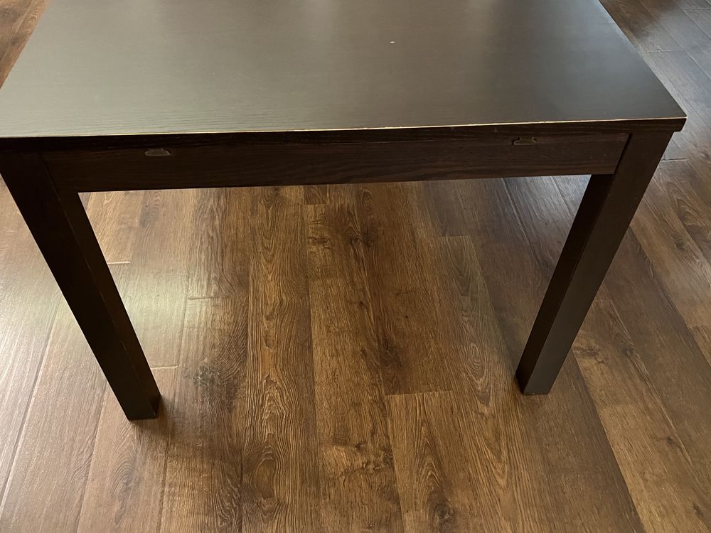 Duży stół rozkładany IKEA BJURSTA  175-260 x 95 cm czarno-brązowy