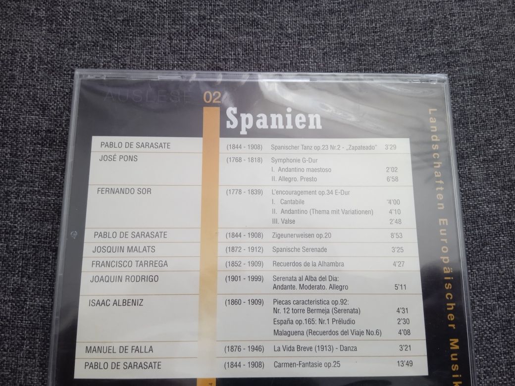 Płyta CD Hiszpańska muzyka klasyczna Sarasate Pons Sor Albeniz Malats