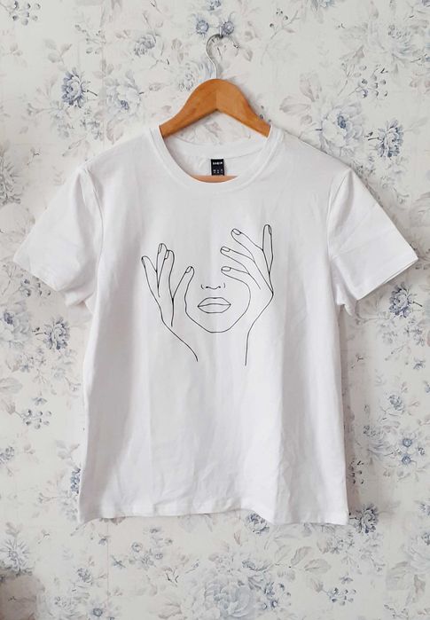 T-shirt koszulka z nadrukiem Shein