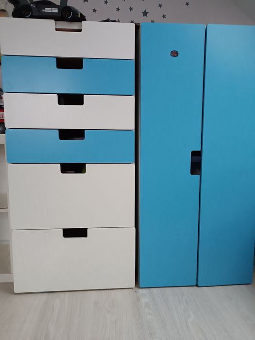 Szafy z IKEA  Niebiesko -biale