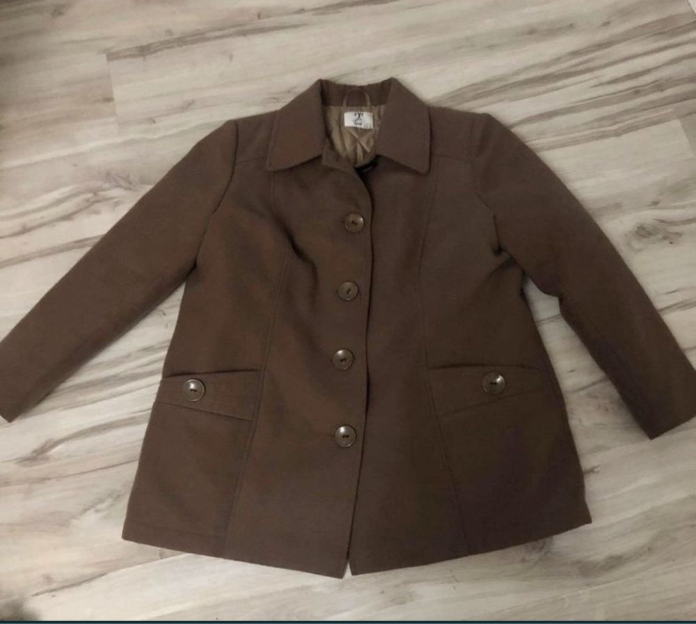 Plaszcz zimowy brazowy 50 xxxl