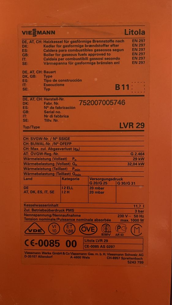 Piec gazowy Viessmann Litola 29kW