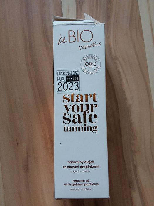 beBIO Cosmetics naturalny olejek że złotymi drobinkami 100ml NOWY